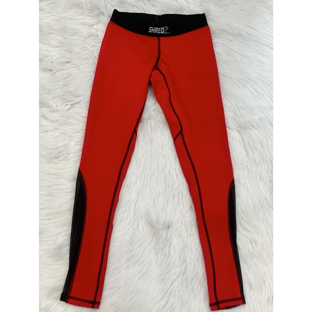 2 Piece Shredz Mesh Panel Leggings Small